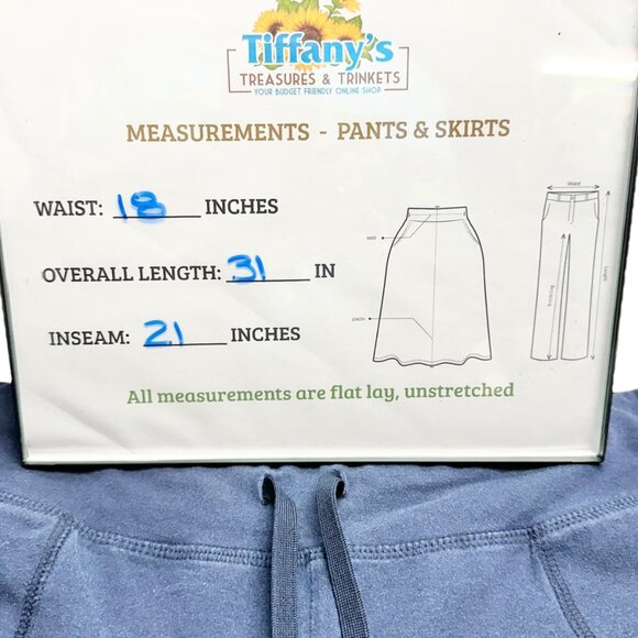 Athletic Works Jogger Capri Pants Womens XXXL (22) Blue Drawstring and Pockets - Picture 6 of 10